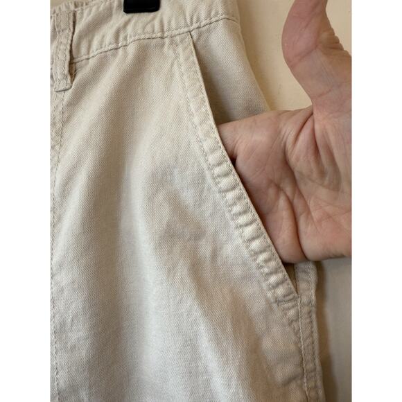 GAP Girlfriend Jogger Pants Tapered Elastic Zip Ankle Khaki 12 Streetwear - Picture 4 of 11